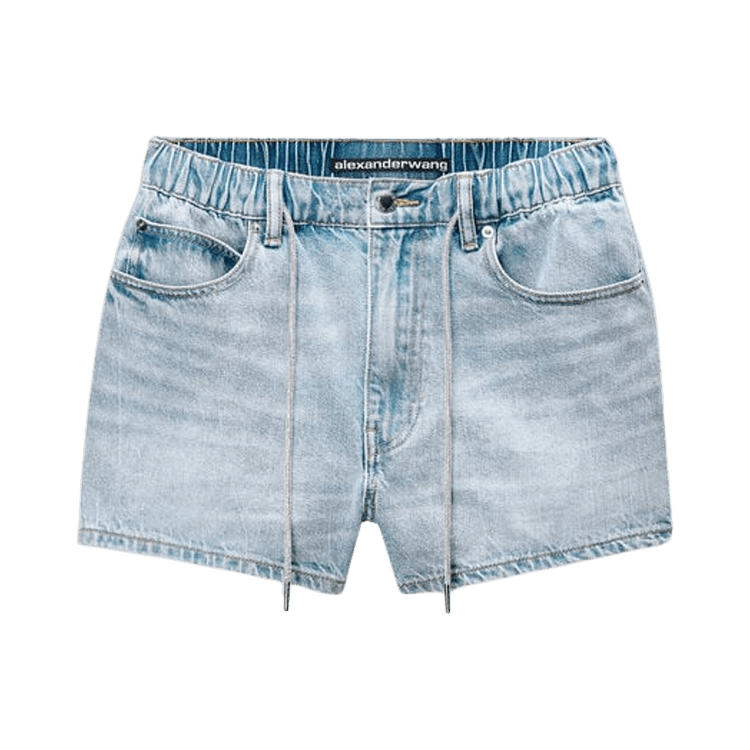 Alexander Wang Rhinestone Drawcord Marathon Short 'Light Bleach'