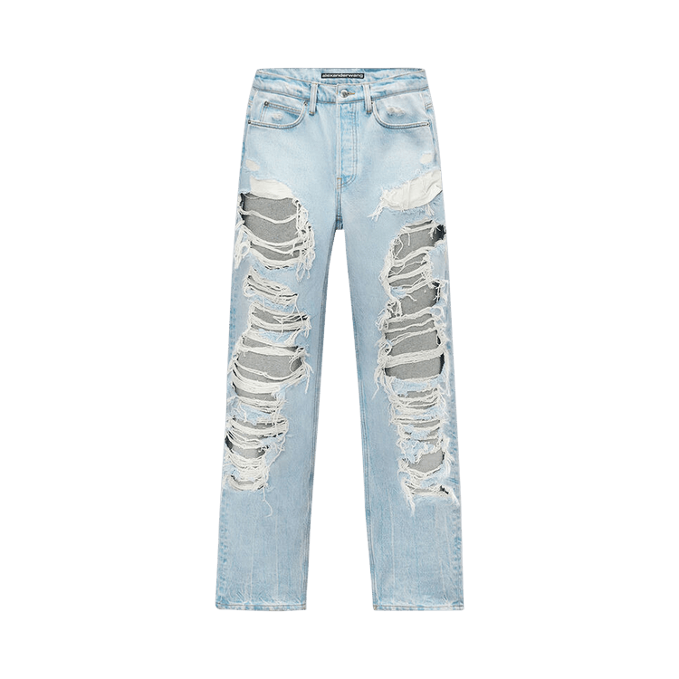 Alexander Wang Distressed Straight Backed Knit Jean 'Light Bleach'