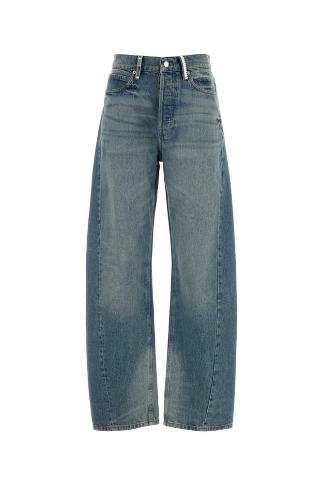 Alexander Wang Float Crystal Belt-Loop Jeans