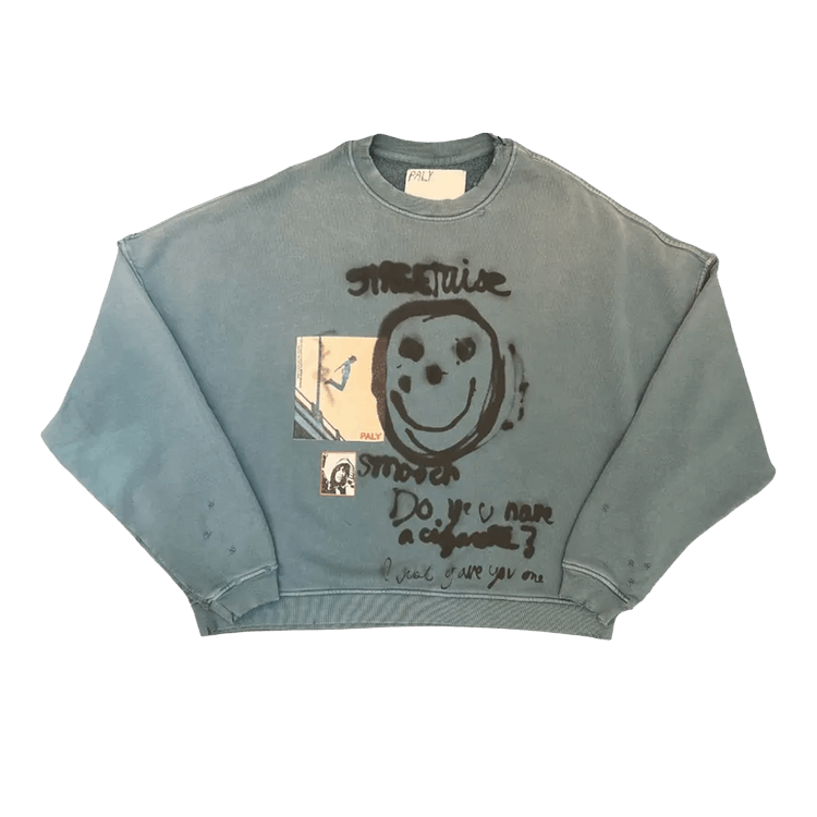 Paly Hollywood Streetwise Airbrush Crew Neck 'Teal'
