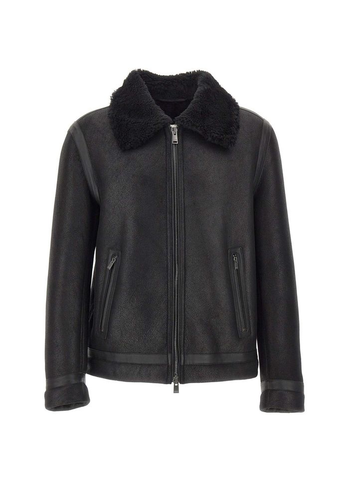 Hugo Boss Shearling Collar Zip Jacket
