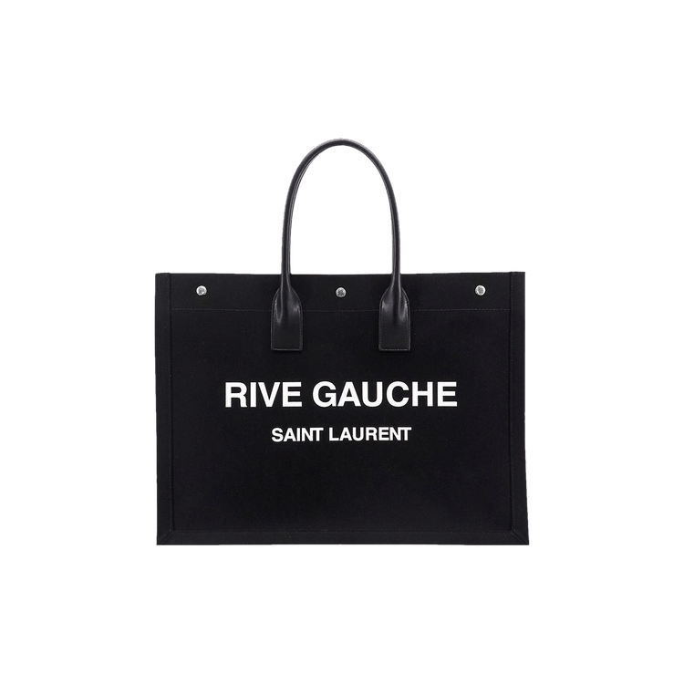 Saint Laurent Rive Gauche Lino Legend Large Tote Bag 'Black/White'