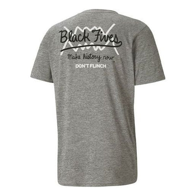 PUMA x Black Fives Short Sleeve Basketball T-Shirt 'Grey Black White'