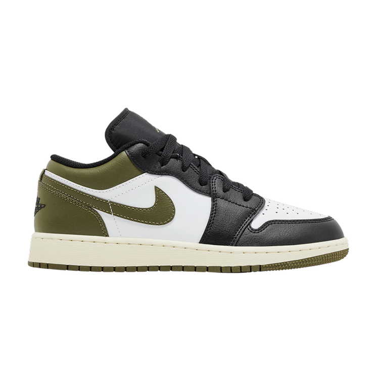 Air Jordan 1 Low GS 'Black Toe Medium Olive'