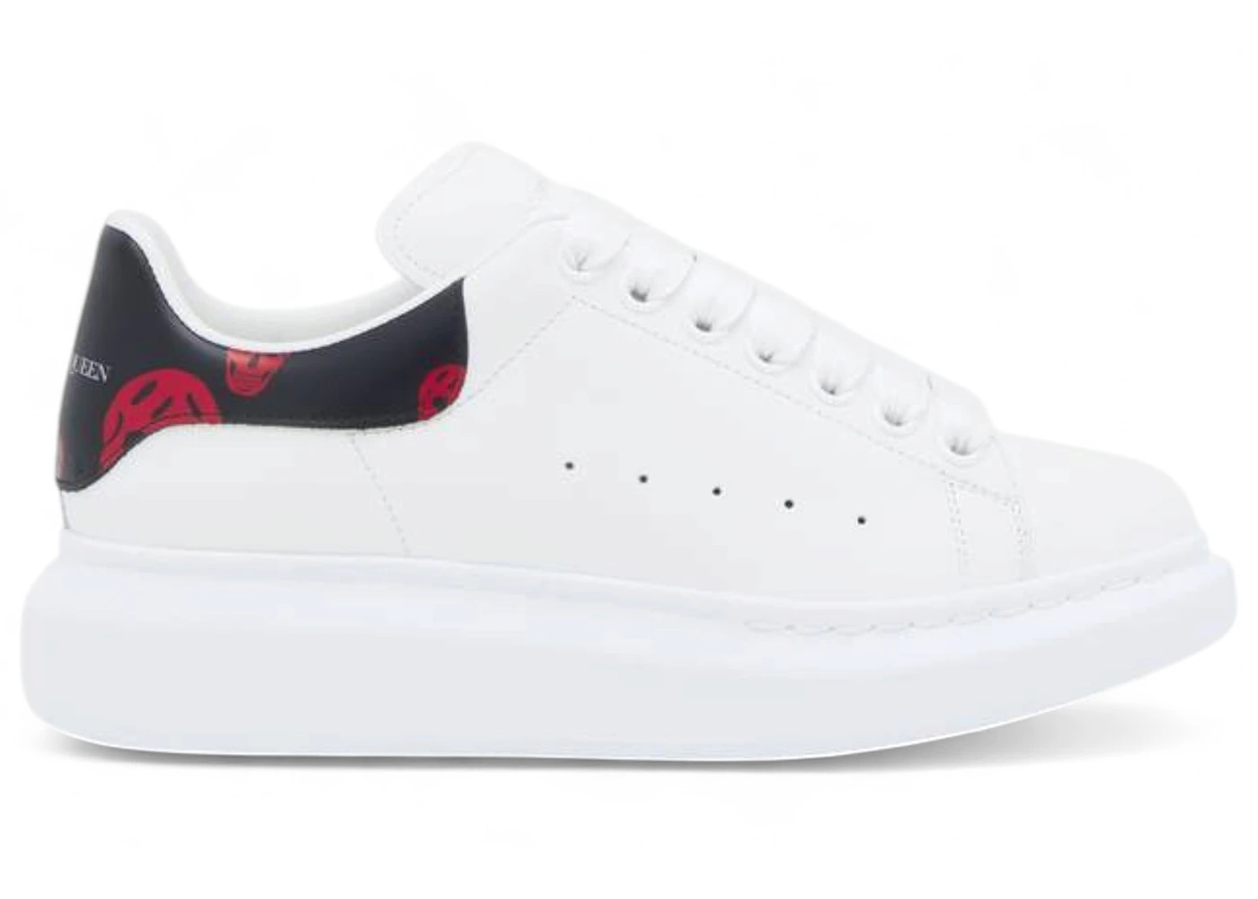 Alexander McQueen Oversized White Black Red Skulls