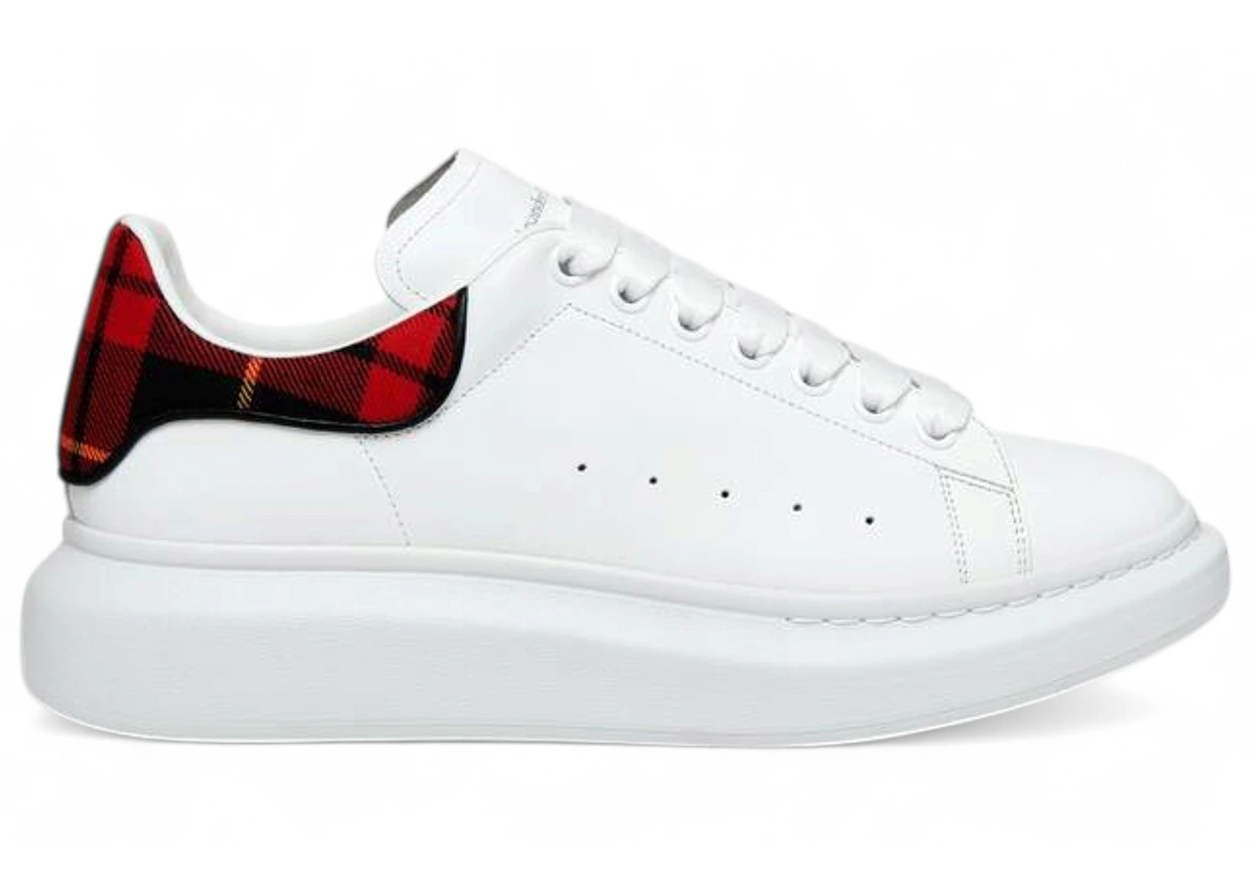 Alexander McQueen Oversized White Red Tartan