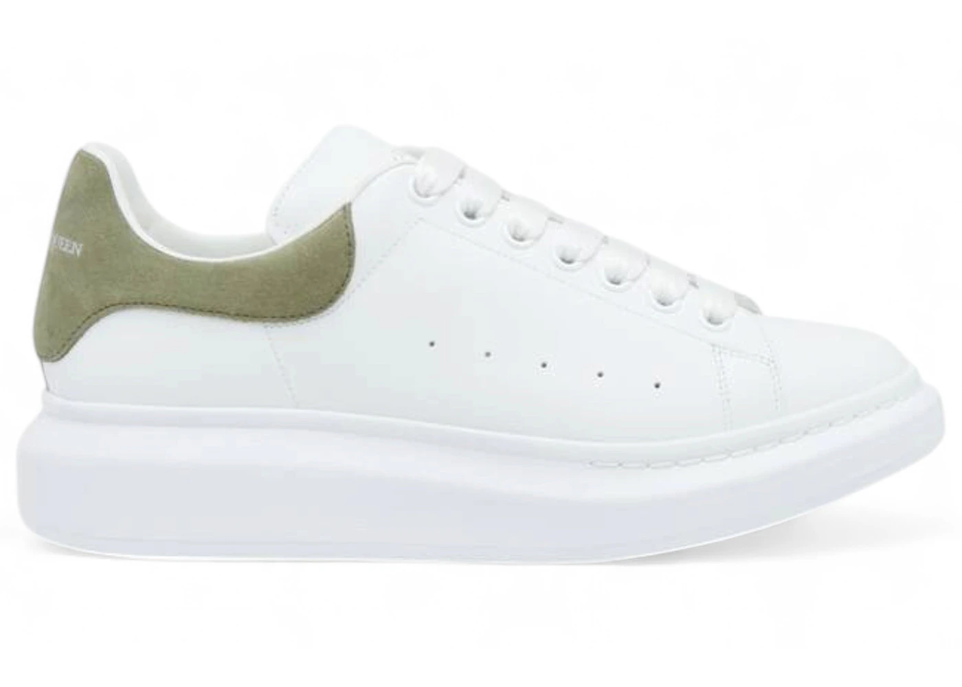 Alexander McQueen Oversized White Green Suede
