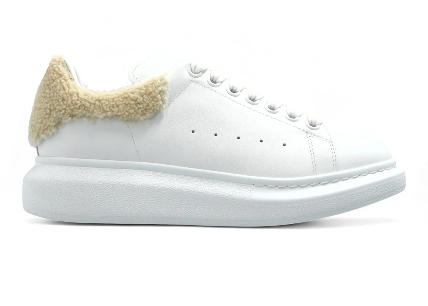 Alexander McQueen Oversized White Beige Plush