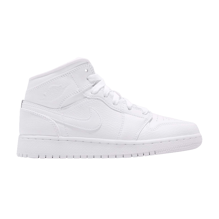 Air Jordan 1 Mid GS 'Triple White' 2019