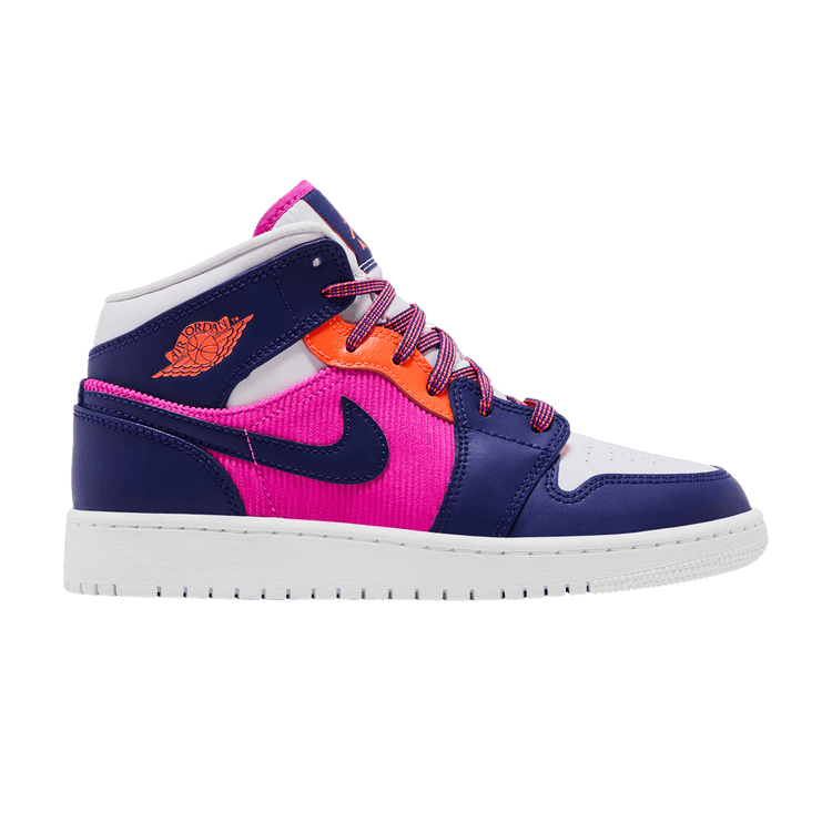 Air Jordan 1 Mid GS 'Regency Purple Fire Pink'