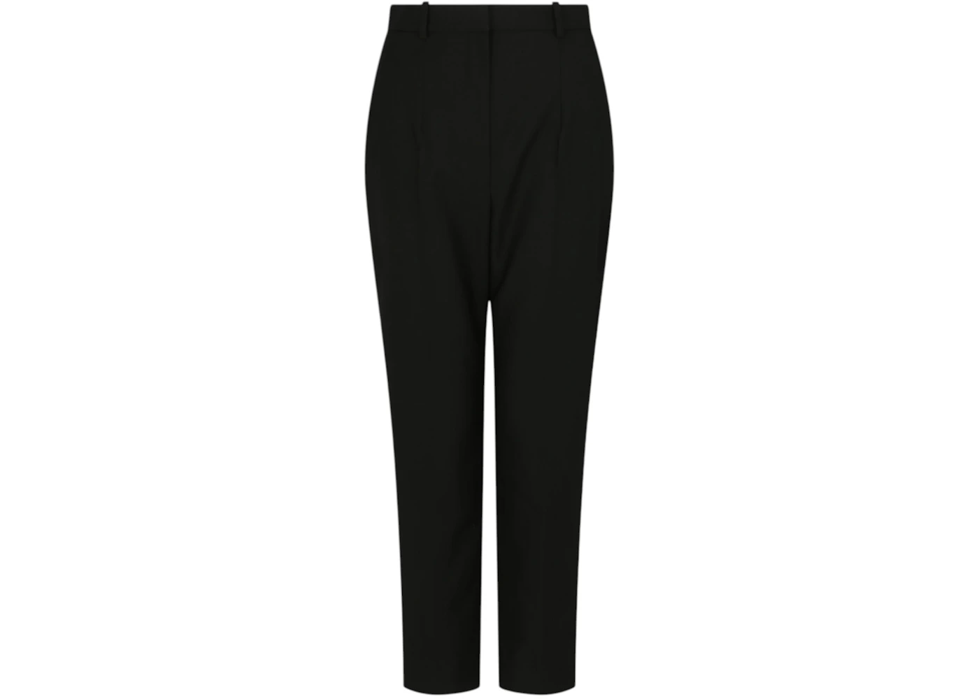 Alexander McQueen Women's High-Waist Wool Pants Black