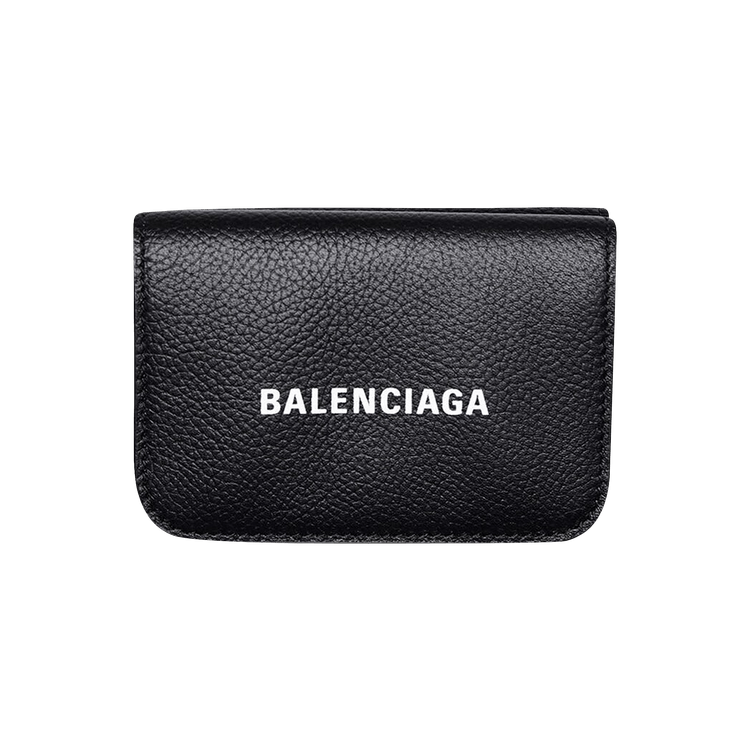 Balenciaga Leather Folding Wallets 'Black/White'
