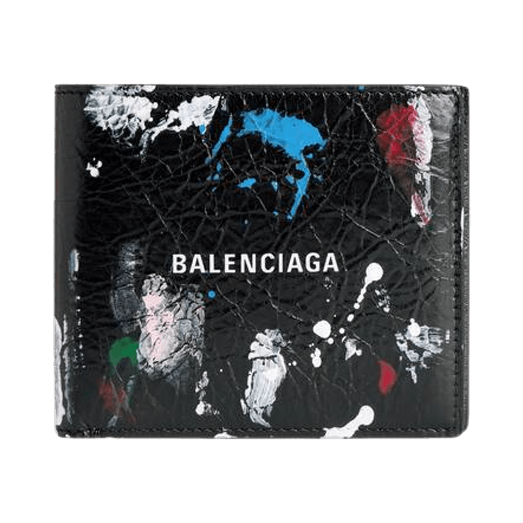 Balenciaga Cash Square Folded Wallet 'Black/Multicolor'