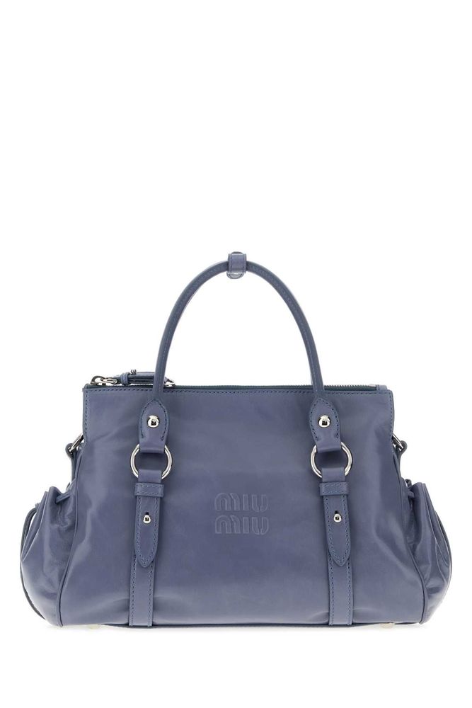 Miu Miu Logo Top Handle Tote Bag