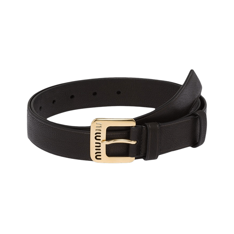 Miu Miu Nappa Leather Belt 'Black'