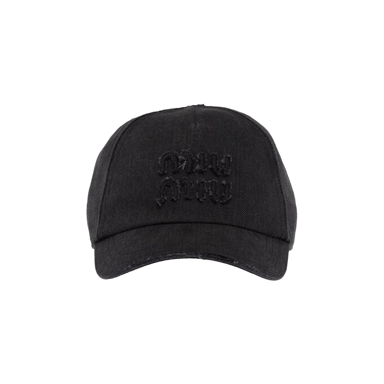 Miu Miu Denim Baseball cap 'Black'