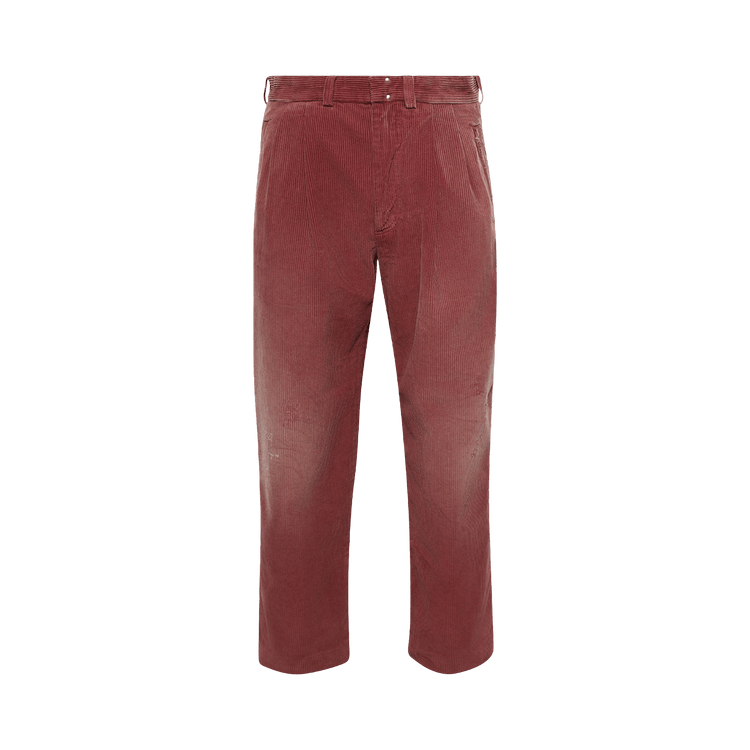 Paly Hollywood Synanon Cord Pleated Pant 'Burgundy'