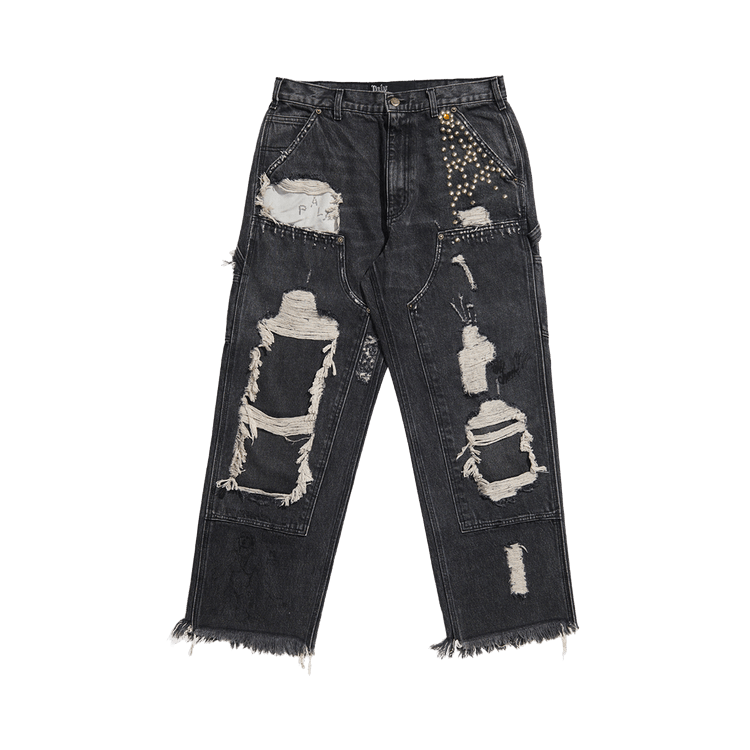 Paly Hollywood Busted Double Knee Jean 'Black'
