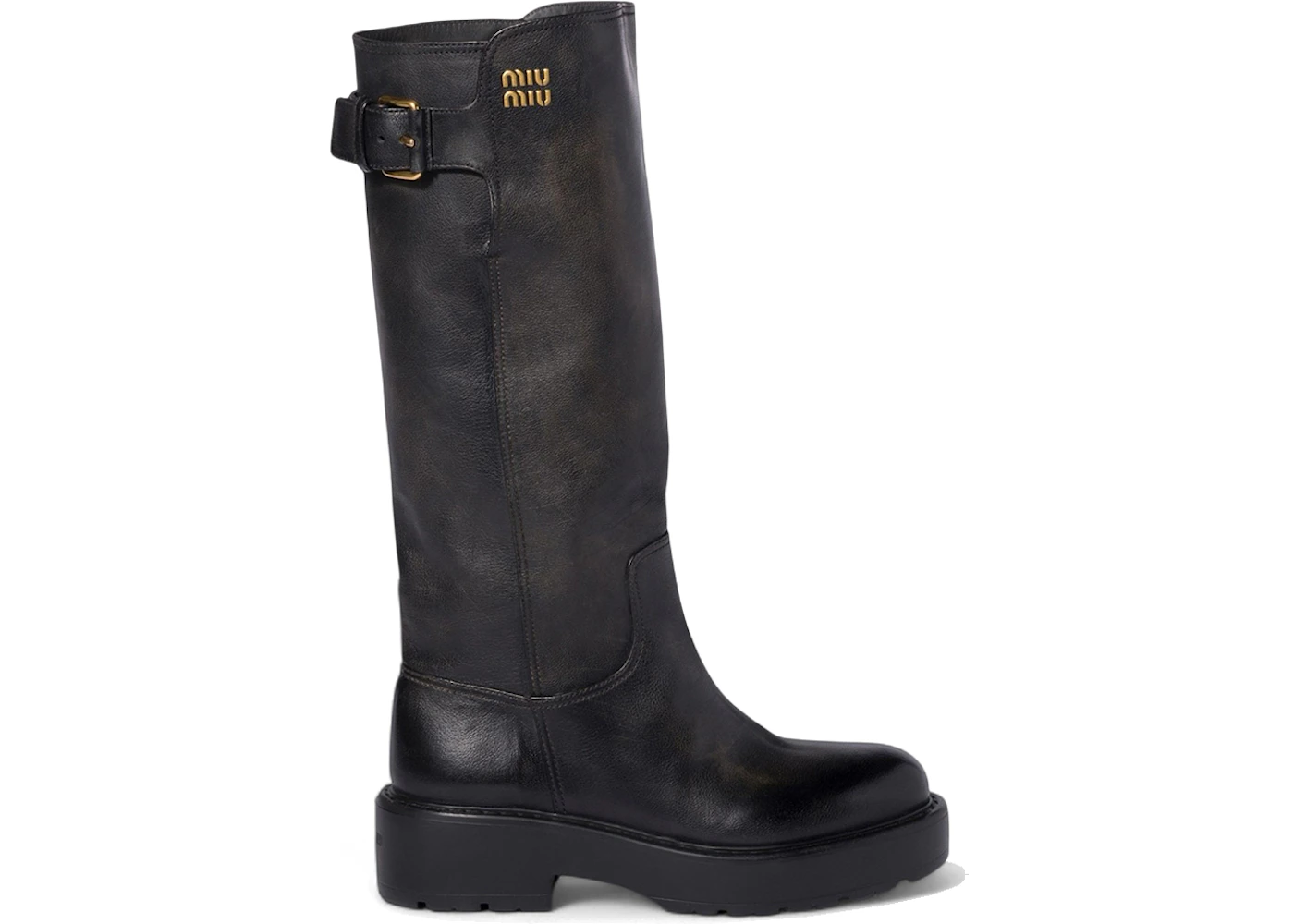 Miu Miu Leather Boots Black (Women's)