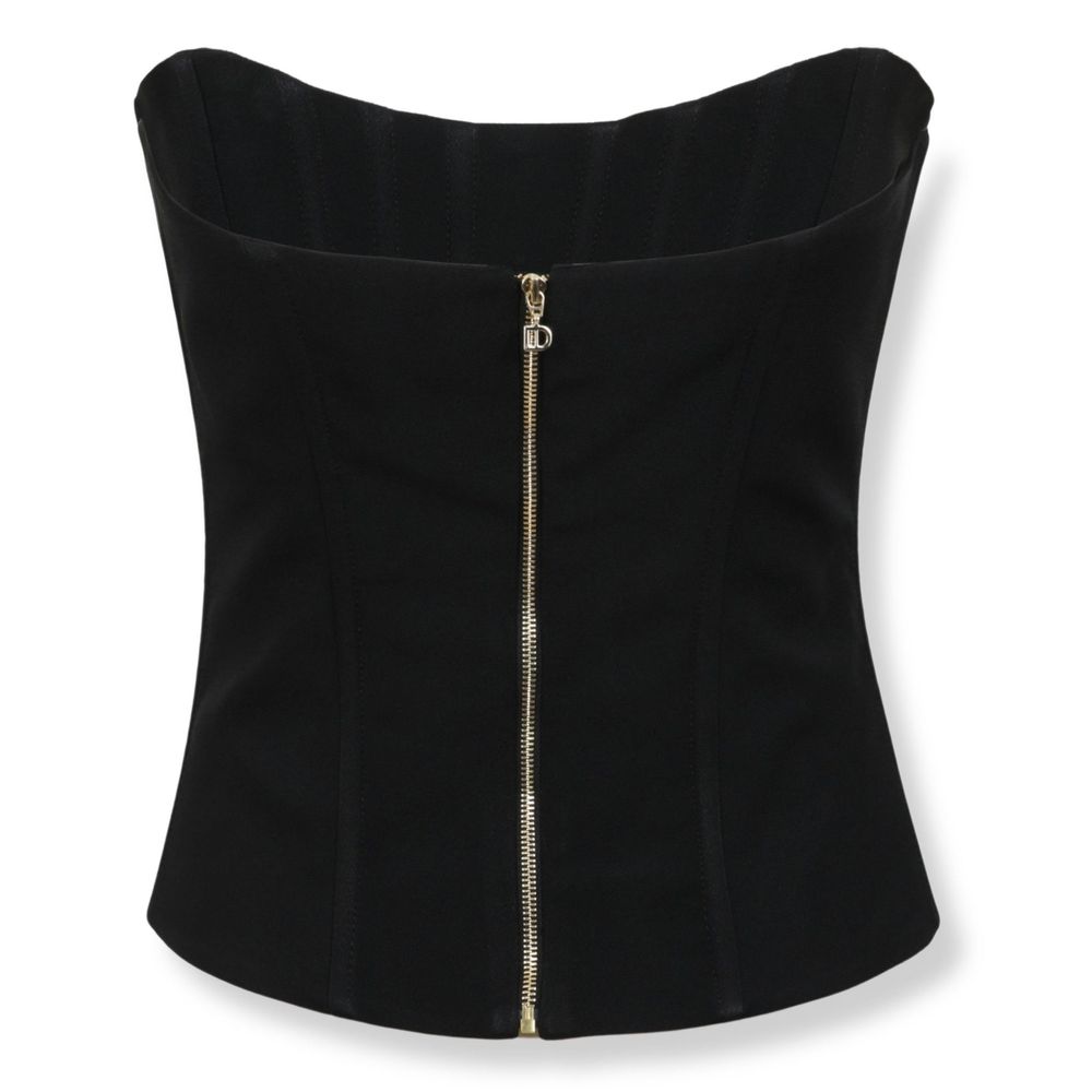 Raquel Diniz Strapless Zip Bustier Top