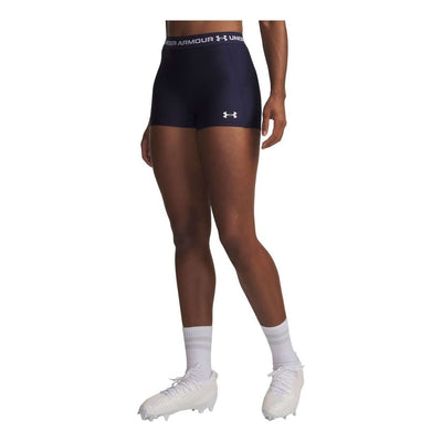 (WMNS) Under Armour HeatGear Shorty 3" Shorts Asia Sizing 'Midnight Navy White'