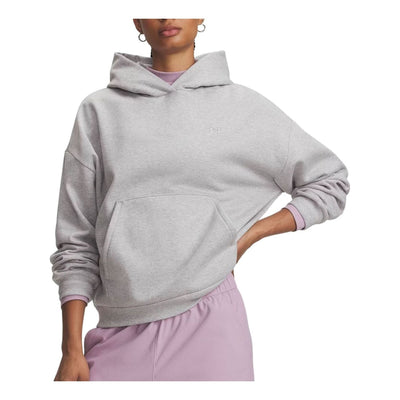 (WMNS) Under Armour UA Icon Fleece: Reinvented Hoodie Asia Sizing 'Mod Gray Full Heather'