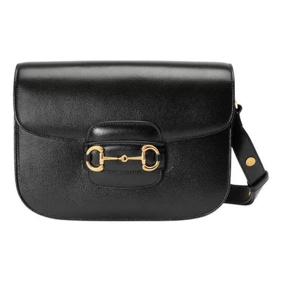 Gucci Horsebit 1955 medium shoulder bag 'Black Leather'