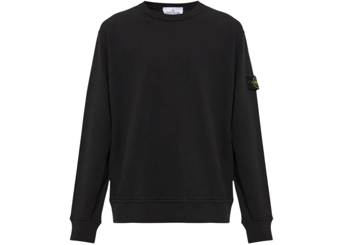 Stone Island 6100017 Organic Cotton Interlock Sweatshirt Black