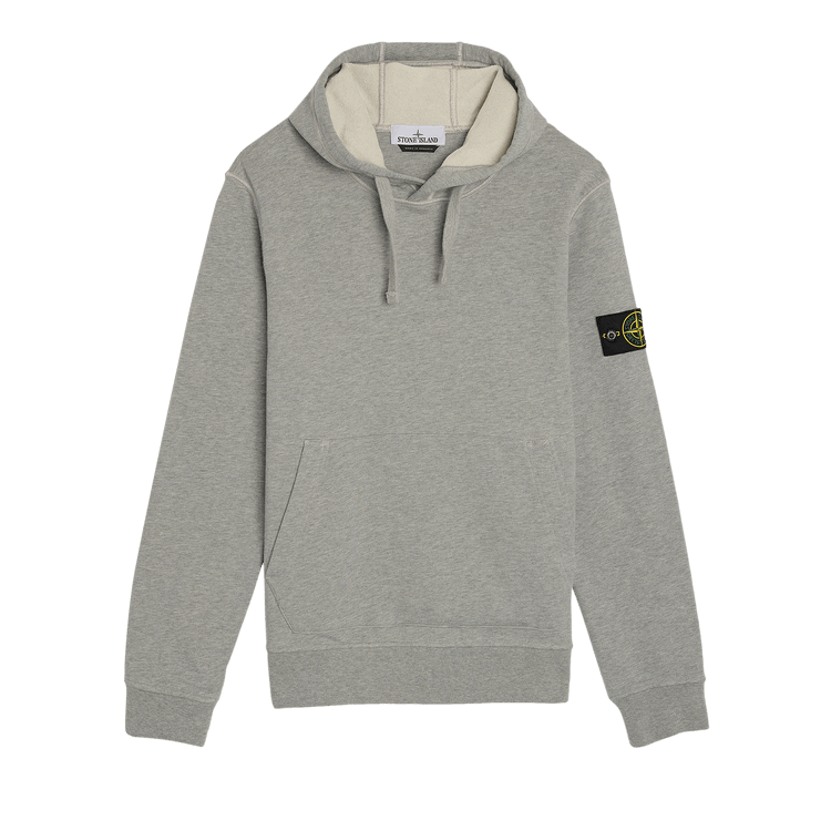 Stone Island Garment Dyed Fleece Hoodie 'Melange Grey'