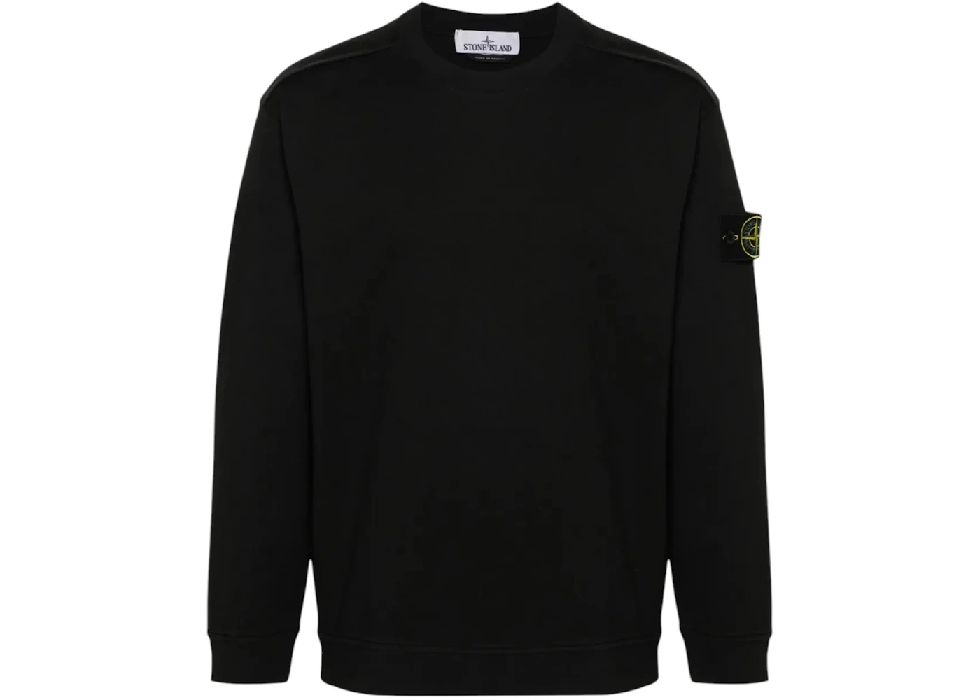 Stone Island 6100057 Heavy Cotton Crewneck Sweatshirt Black