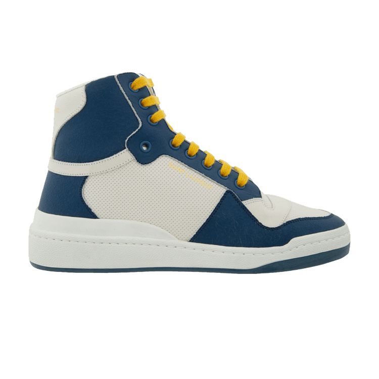 Saint Laurent Saint Wmns Laurent SL-24 Mid 'Off White Navy Yellow'