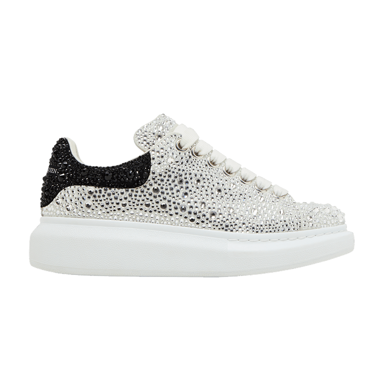 Alexander McQueen Wmns Oversized Sneaker 'White Black Crystal'