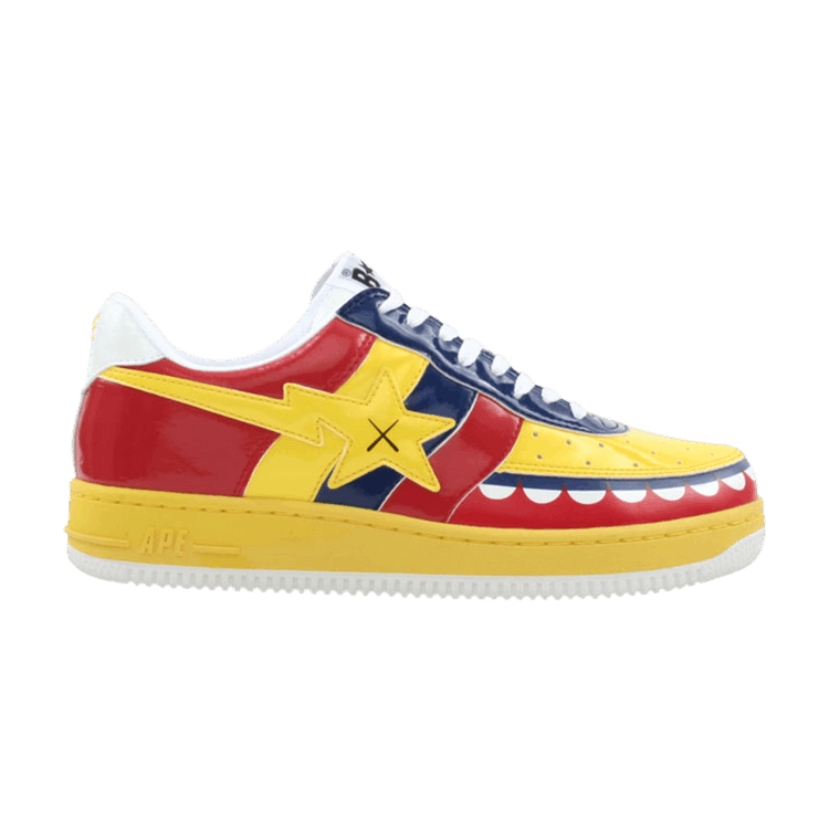 Kaws x Bapesta FS-029 Low 'Chompers - Yellow Red'