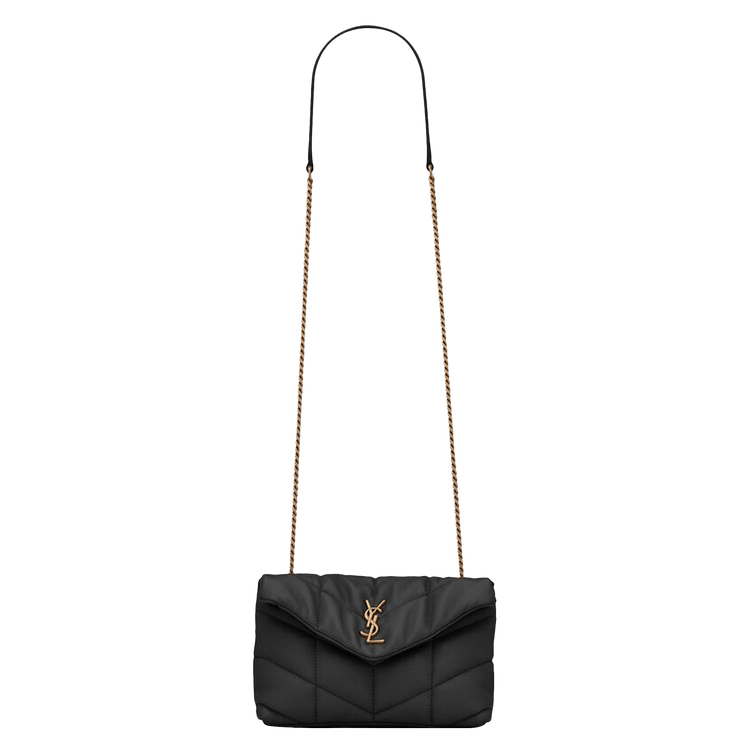Saint Laurent Puffer Toy Bag In Quilted 'Nero'