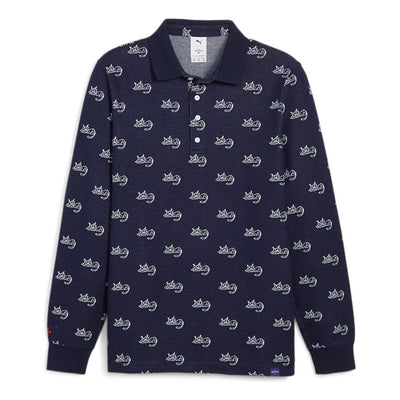 PUMA x Noah Jacquard Polo Shirt 'Navy'