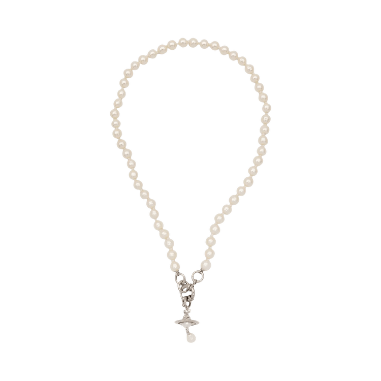 Vivienne Westwood Aleksa Necklace 'Platinum/Creamrose Pearl'