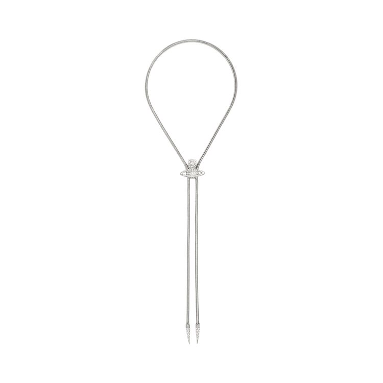 Vivienne Westwood Bolo Tie 'Platinum/White Crystal'