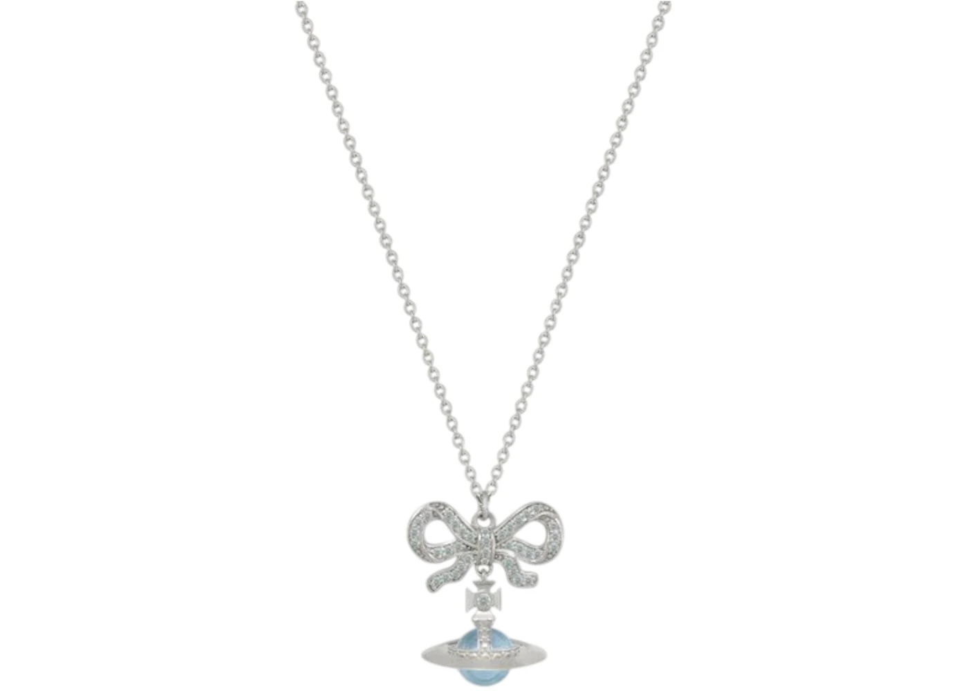 Vivienne Westwood Women's Octavie Pendant Platinum/Blue/Aqua Cz