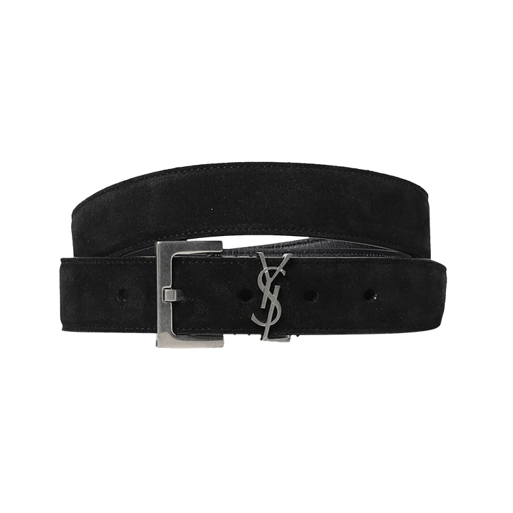 Saint Laurent Logo Plaque Belt 'Black'