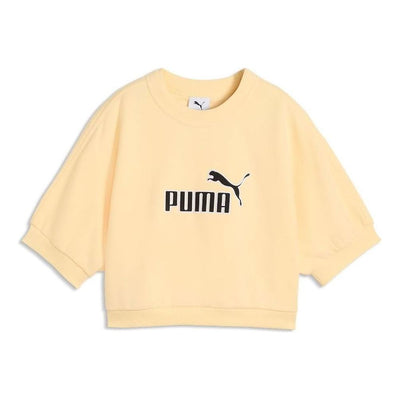 (WMNS) PUMA Elevated Essentials Relaxed Sweatshirt 'Buttercream'