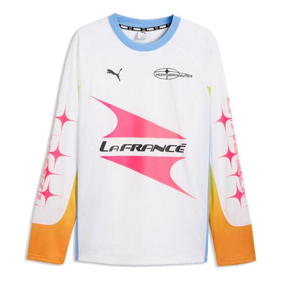 PUMA x LaFrancé Heem Aerospace Relaxed Moto Jersey 'PUMA White Gradient AOP'