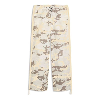 (WMNS) PUMA Street Glam Relaxed Camo Pants 'Buttercream AOP'