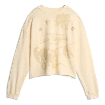 (WMNS) PUMA Las Vegas Relaxed Crew Sweatshirt 'Buttercream'