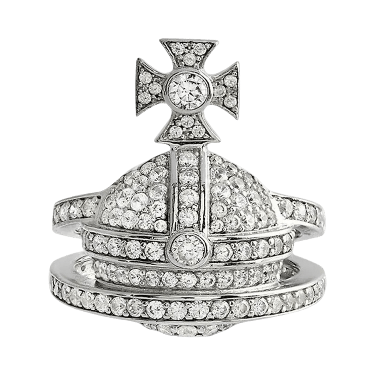 Vivienne Westwood Orb Ring 'Platinum/White'