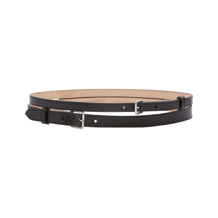 Alexander McQueen Thin Double Belt 'Black'