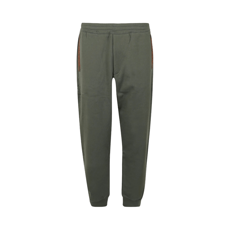 Alexander McQueen Slim-Fit Cotton Track Pants 'Green'