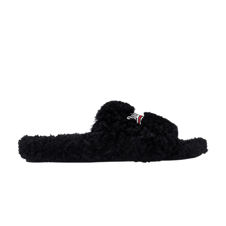 Balenciaga Wmns Furry Slide 'Black White'