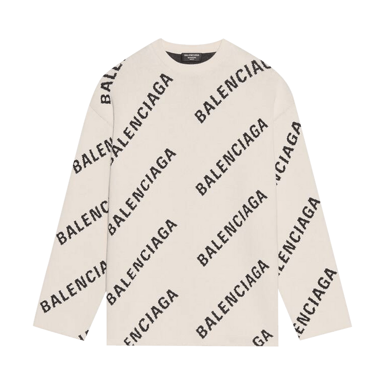 Balenciaga Crewneck 'Chalky White/Black'