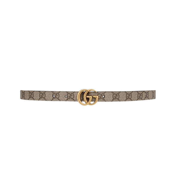 Gucci GG Marmont Reversible Thin Belt 'Beige/Ebony'