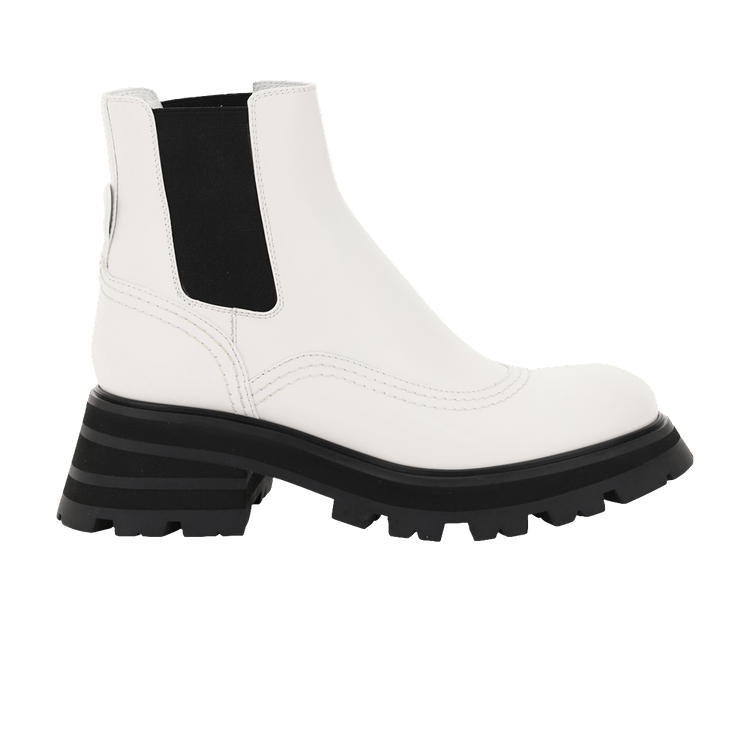 Alexander McQueen Wmns Wander Chelsea Boot 'New Ivory Black'